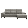 Chaise longue relax elétrico ANDY dereita 4 lugares cinza claro