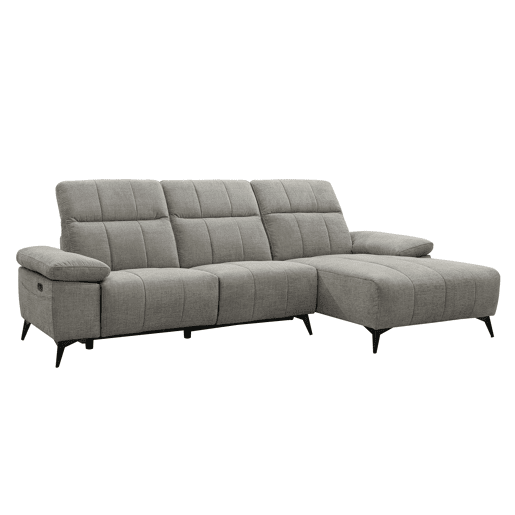 Chaise longue relax elétrico ANDY dereita 4 lugares cinza claro