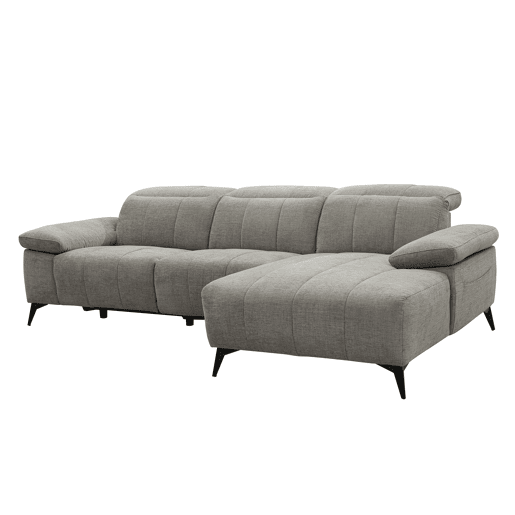 Chaise longue relax elétrico ANDY dereita 4 lugares cinza claro