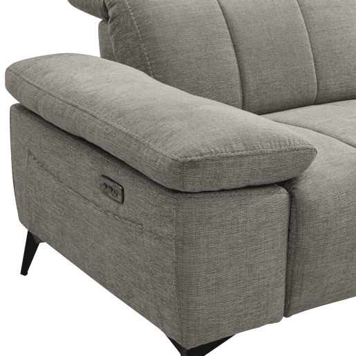 Chaise longue relax elétrico ANDY dereita 4 lugares cinza claro