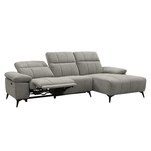 Chaise longue relax elétrico ANDY dereita 4 lugares cinza claro