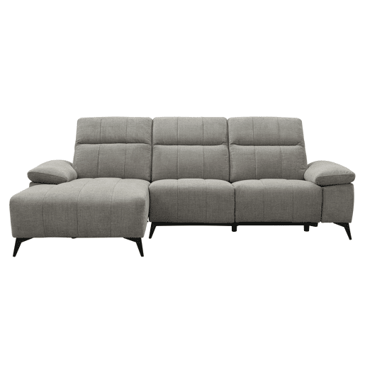 Chaise longue relax elétrico ANDY esquerda 4 lugares cinza claro