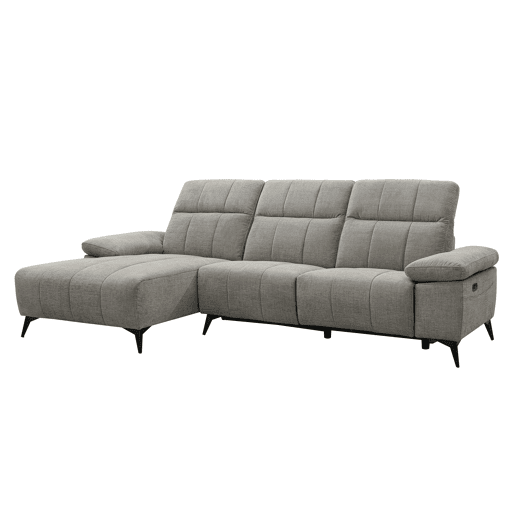 Chaise longue relax elétrico ANDY esquerda 4 lugares cinza claro