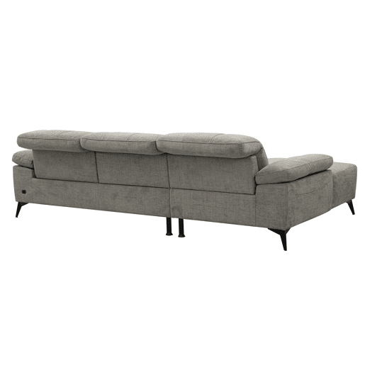 Chaise longue relax elétrico ANDY esquerda 4 lugares cinza claro