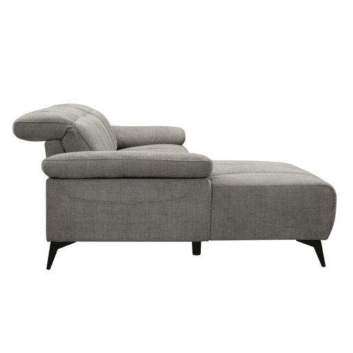 Chaise longue relax elétrico ANDY esquerda 4 lugares cinza claro