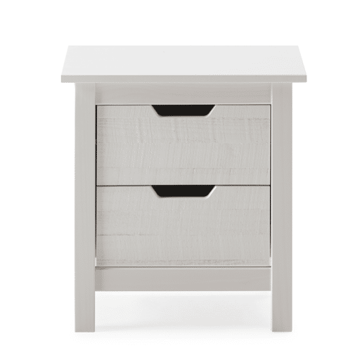 Mesa de cabeceira JULIETA 2 gavetas branca