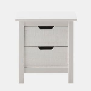 Mesa de cabeceira JULIETA 2 gavetas branca