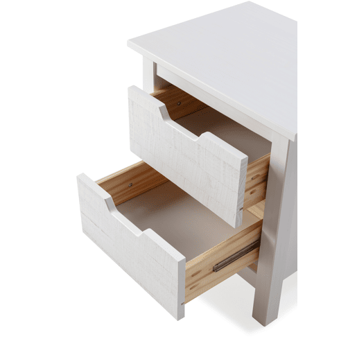 Mesa de cabeceira JULIETA 2 gavetas branca