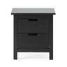Mesa de cabeceira JULIETA 2 gavetas preto