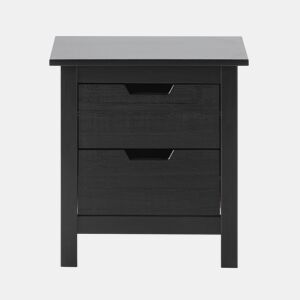 Mesa de cabeceira JULIETA 2 gavetas preto