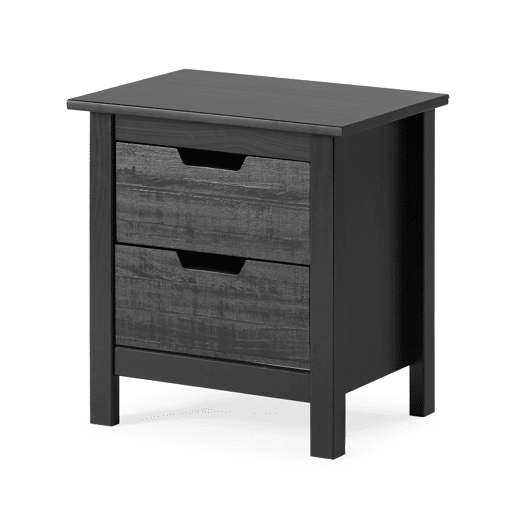 Mesa de cabeceira JULIETA 2 gavetas preto
