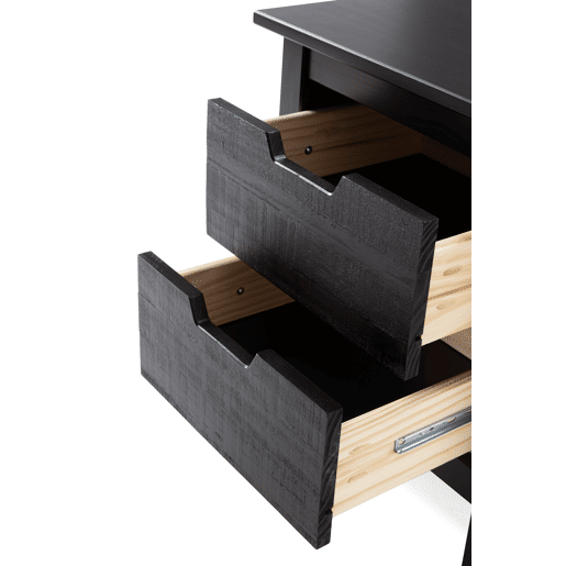 Mesa de cabeceira JULIETA 2 gavetas preto