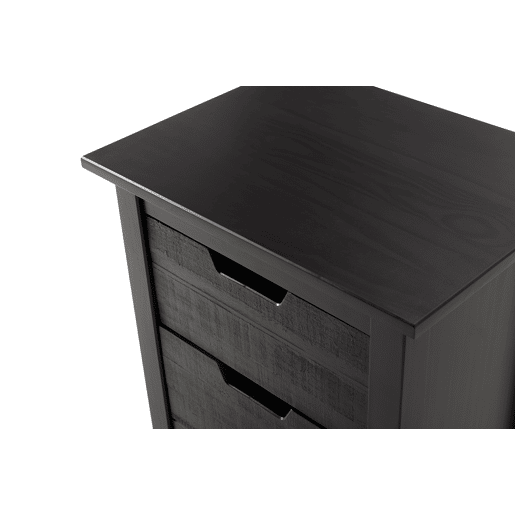 Mesa de cabeceira JULIETA 2 gavetas preto