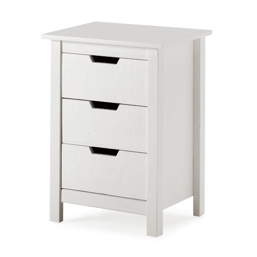 Mesa de cabeceira JULIETA 3 gavetas branca