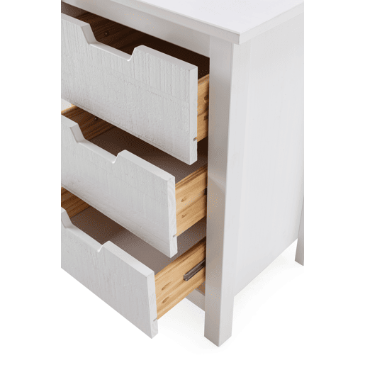 Mesa de cabeceira JULIETA 3 gavetas branca