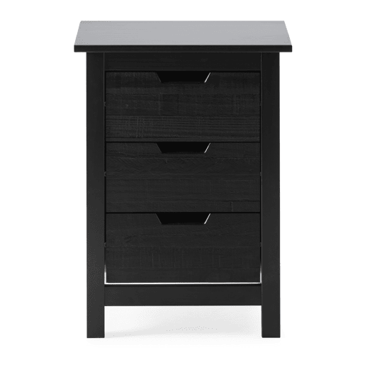 Mesa de cabeceira JULIETA 3 gavetas preto