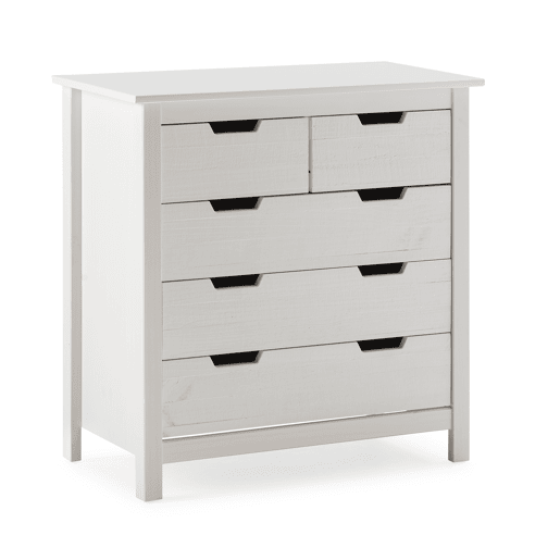 Cómoda JULIETA 5 gavetas branco