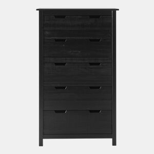 Cómoda JULIETA 5 gavetas preto