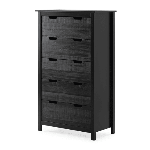 Cómoda JULIETA 5 gavetas preto Cómoda JULIETA 5 gavetas preto