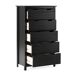 Cómoda JULIETA 5 cajones negro Cómoda JULIETA 5 cajones negro Negro