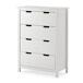 Cómoda JULIETA 4 cajones blanco Cómoda JULIETA 4 cajones blanco Blanco