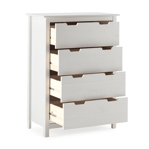 Cómoda JULIETA 4 gavetas branco Cómoda JULIETA 4 gavetas branco