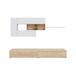 Compacto tv 260cm blanco y roble MANHATTAN Compacto tv 260cm blanco y roble MANHATTAN Blanco/ Madera