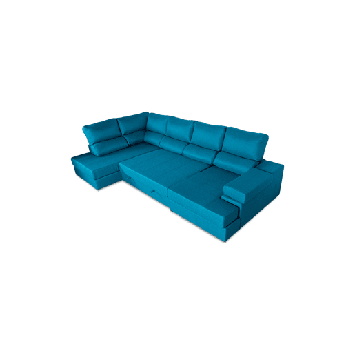Sofá de canto com cama MARTA esquerda 5 lugares azul Sofá de canto com cama MARTA esquerda 5 lugares azul