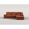 Sofá de canto reversível com cama STEWART 4 lugares terracota