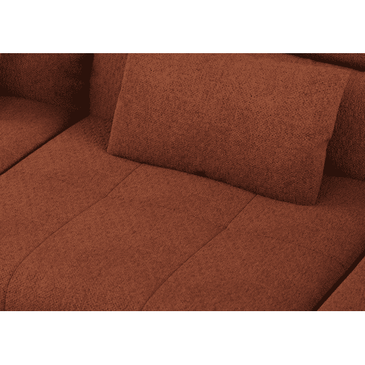 Sofá de canto reversível com cama STEWART 4 lugares terracota