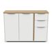 Aparador GILLES 3 puertas 2 cajones blanco y roble Aparador GILLES 3 puertas 2 cajones blanco y roble Blanco/ Madera