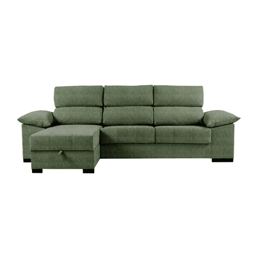 Chaise longue LUCAS reversível 3 lugares verde