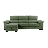Chaise longue LUCAS reversível 3 lugares verde