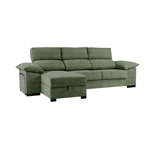 Chaise longue LUCAS reversível 3 lugares verde