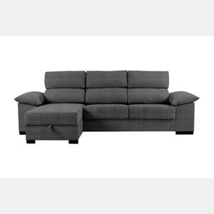 Chaise longue LUCAS reversível 3 lugares cinza escuro
