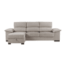Chaise longue LUCAS reversível 3 lugares bege