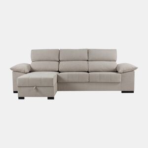 Chaise longue LUCAS reversível 3 lugares bege