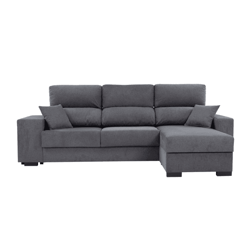Chaise longue DANY reversível 4 lugares cinza escuro