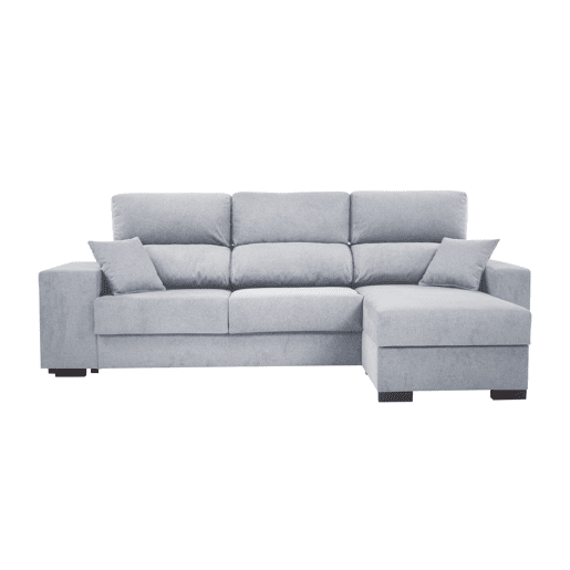 Chaise longue DANY reversível 4 lugares cinza claro