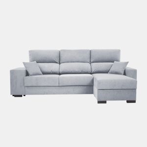 Chaise longue DANY reversível 4 lugares cinza claro