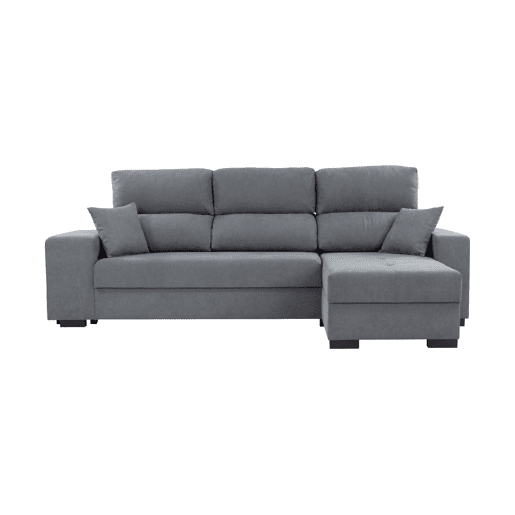 Chaise longue NICO reversível 4 lugares cinza escuro