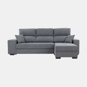 Chaise longue NICO reversível 4 lugares cinza escuro