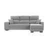 Chaise longue NICO reversível 4 lugares cinza claro