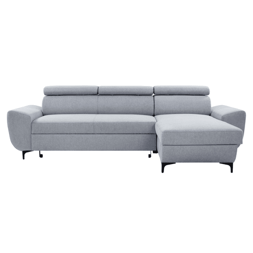 Chaise longue WESLEY reversível 3 lugares cinza claro