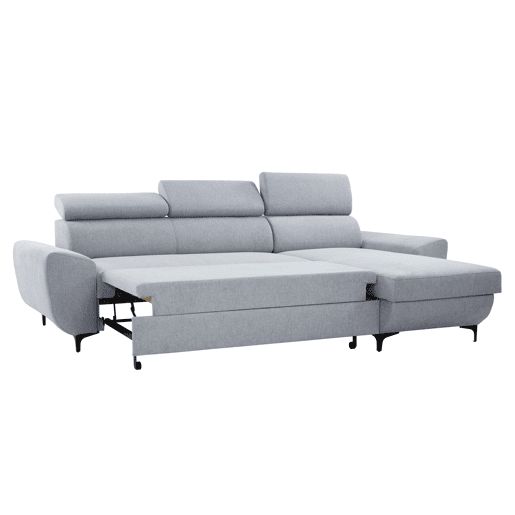 Chaise longue WESLEY reversível 3 lugares cinza claro