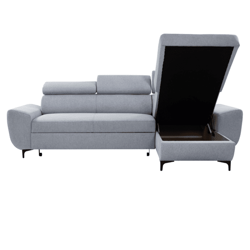 Chaise longue WESLEY reversível 3 lugares cinza claro