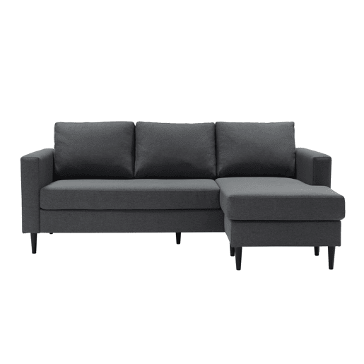 Chaise longue CRUSH reversível 3 lugares cinza escuro