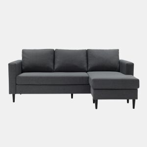Chaise longue CRUSH reversível 3 lugares cinza escuro
