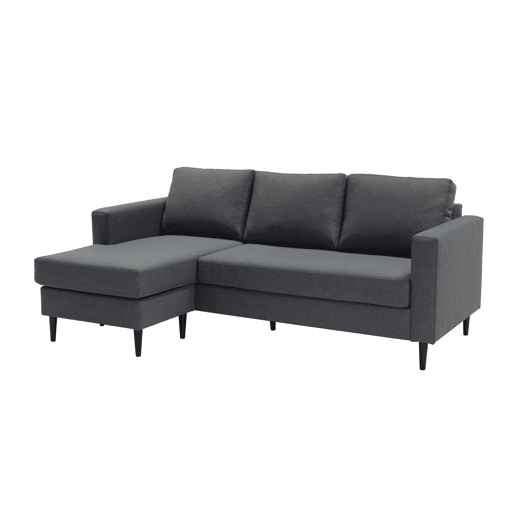 Chaise longue CRUSH reversível 3 lugares cinza escuro