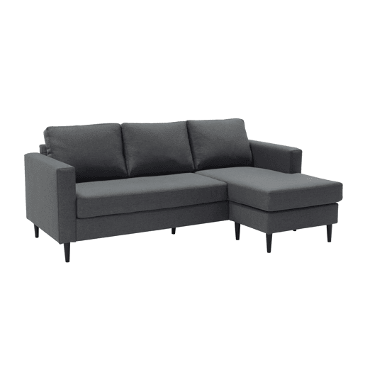Chaise longue CRUSH reversível 3 lugares cinza escuro